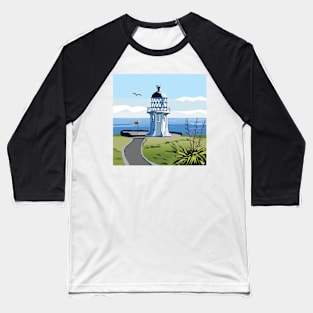 Cape Reinga Lighthouse Baseball T-Shirt